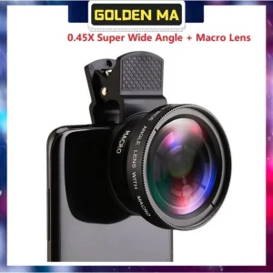 0.45X Super Wide Angle 12.5x Super Macro HD Lens / Universal Clip Lens 3in1 Wide Angle + Fish Eye + Macro Lens for Phone